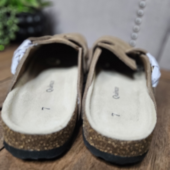 Quince Water Repellent Suede Clog Mules Cafe Brown - Picture 8 of 15